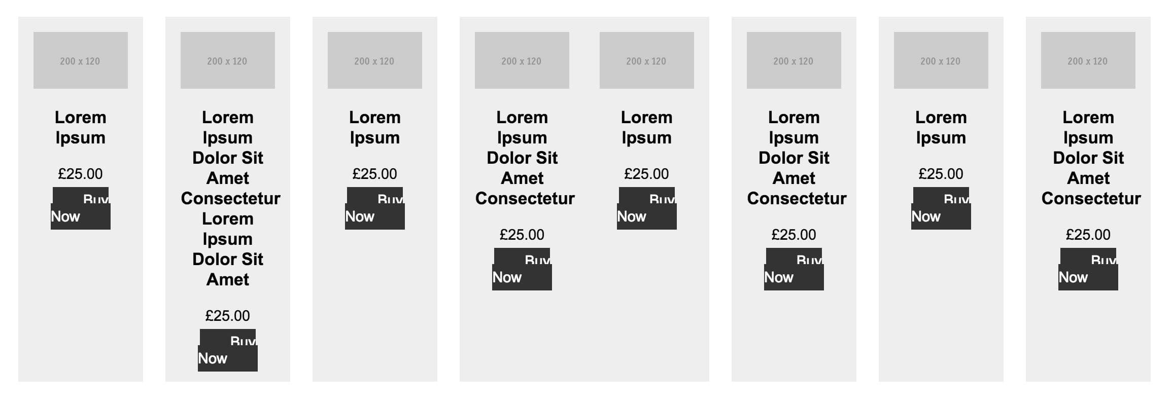 Product grid with flex